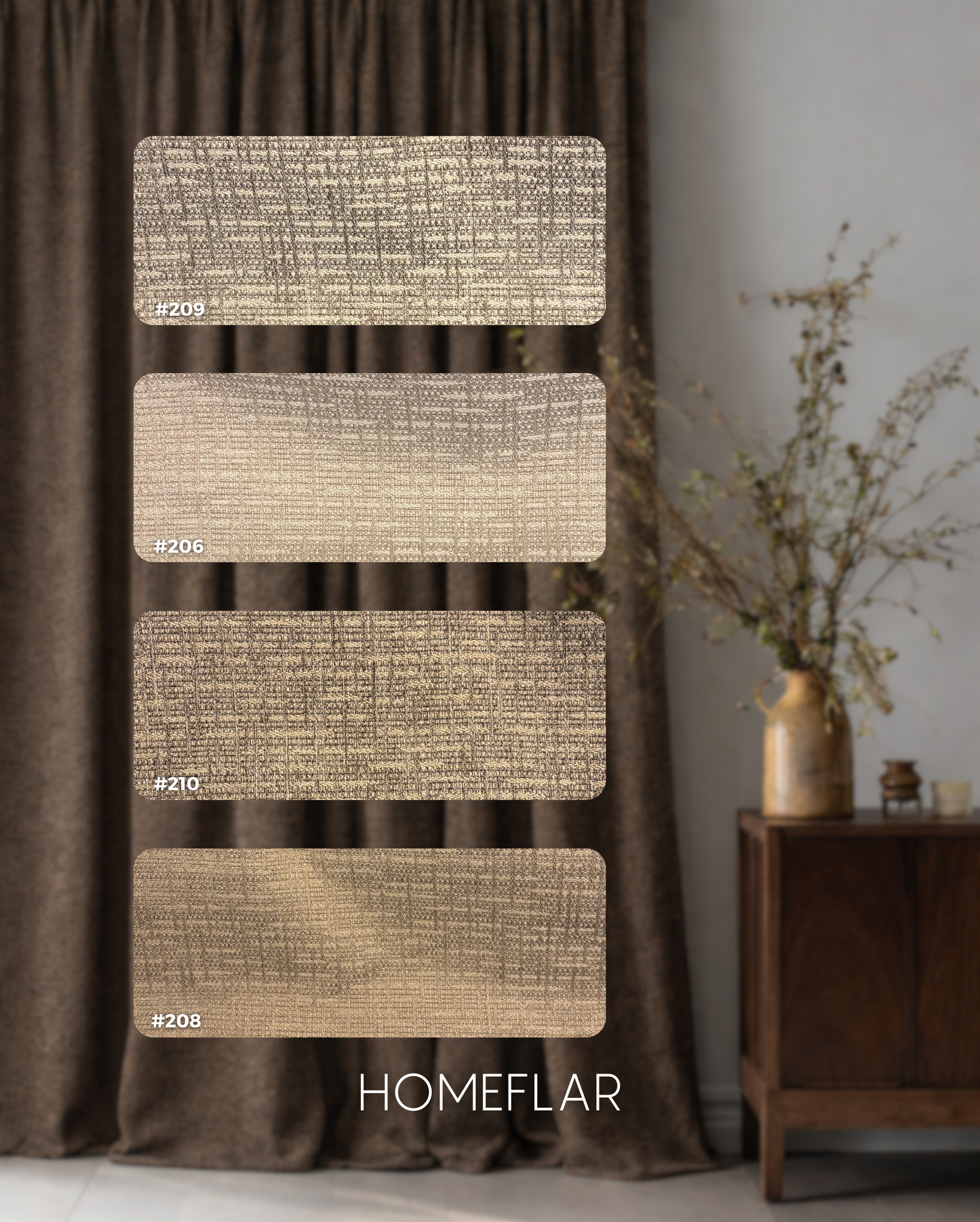 Ege Fon Perde | HASIR DOKUMA HİSSİ | MODERN | DOĞAL