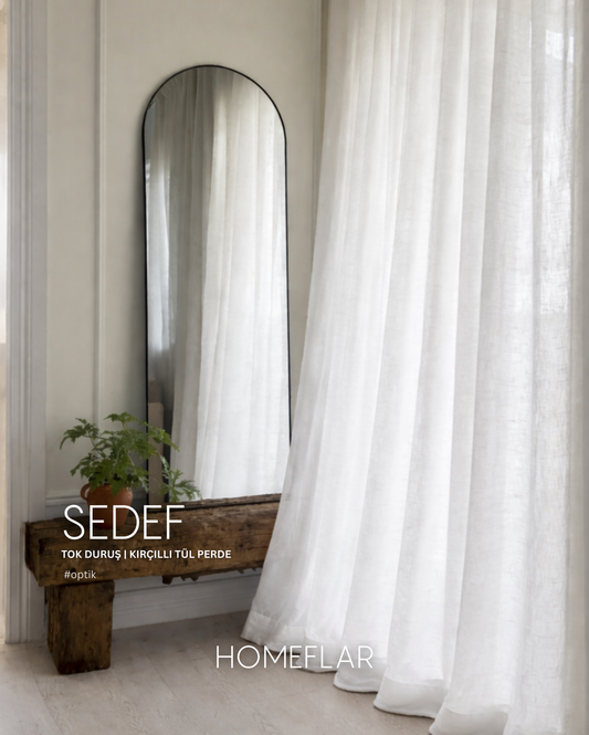 Sedef Armür Tül Perde | TOK DURUŞ | KIRÇILLI TÜL PERDE