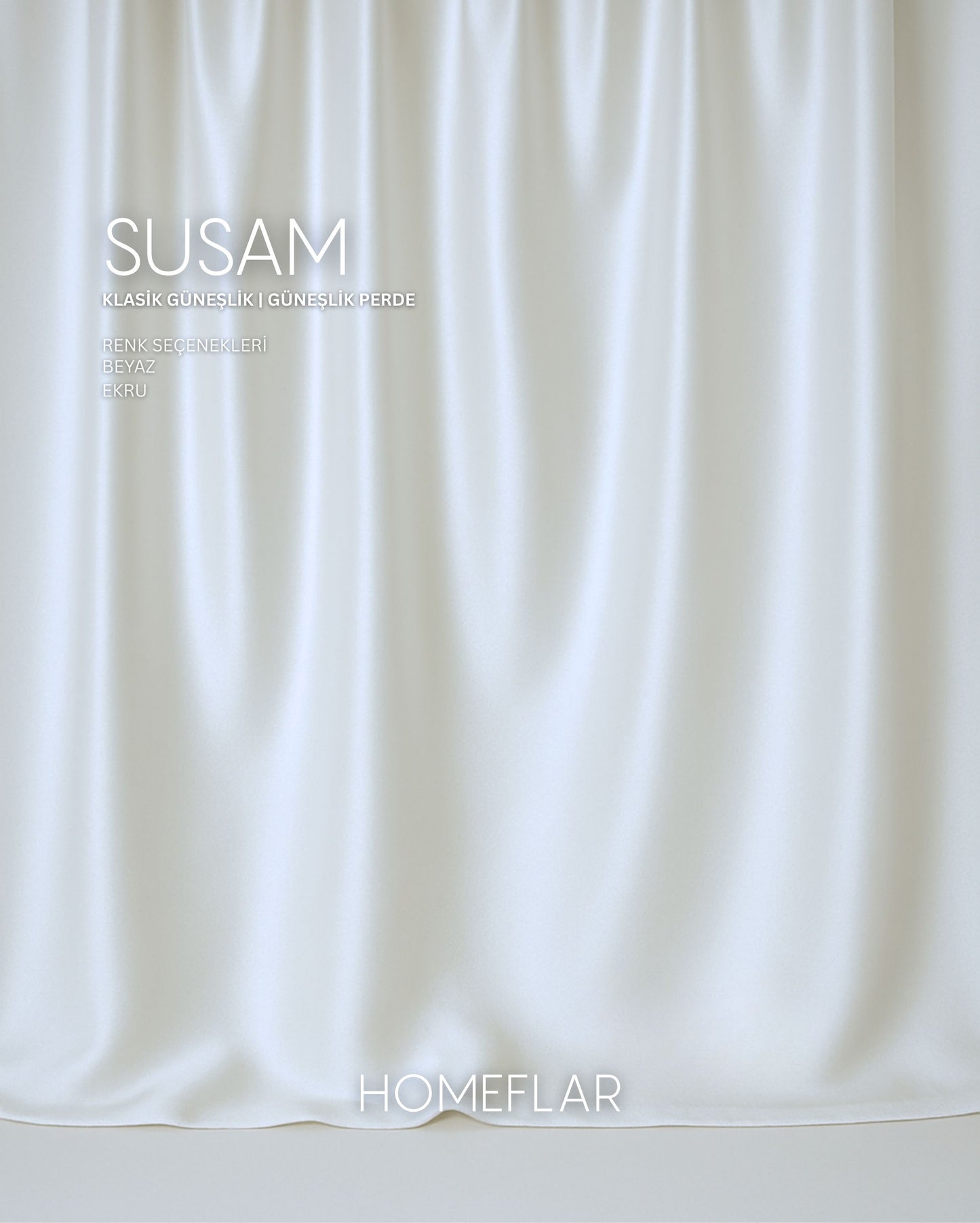 Susam Klasik Güneşlik Perde | Işık Geçirgen | Özel Ölçü Üretim