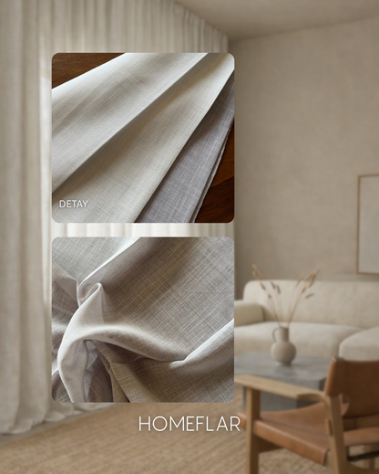 Mavi Armür Tül Perde | KALIN AĞIR KETEN TÜL PERDEİ | MODERN | DOĞAL