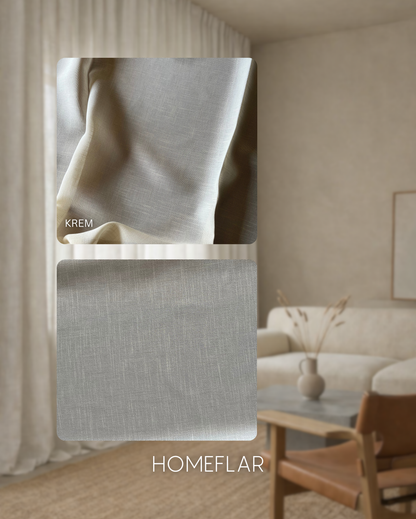 Mavi Armür Tül Perde | KALIN AĞIR KETEN TÜL PERDEİ | MODERN | DOĞAL