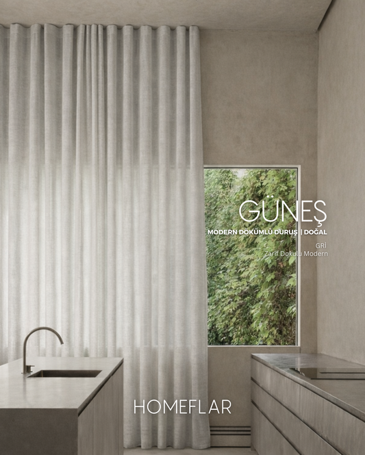 Güneş Armür Tül Perde | MODERN | DOĞAL