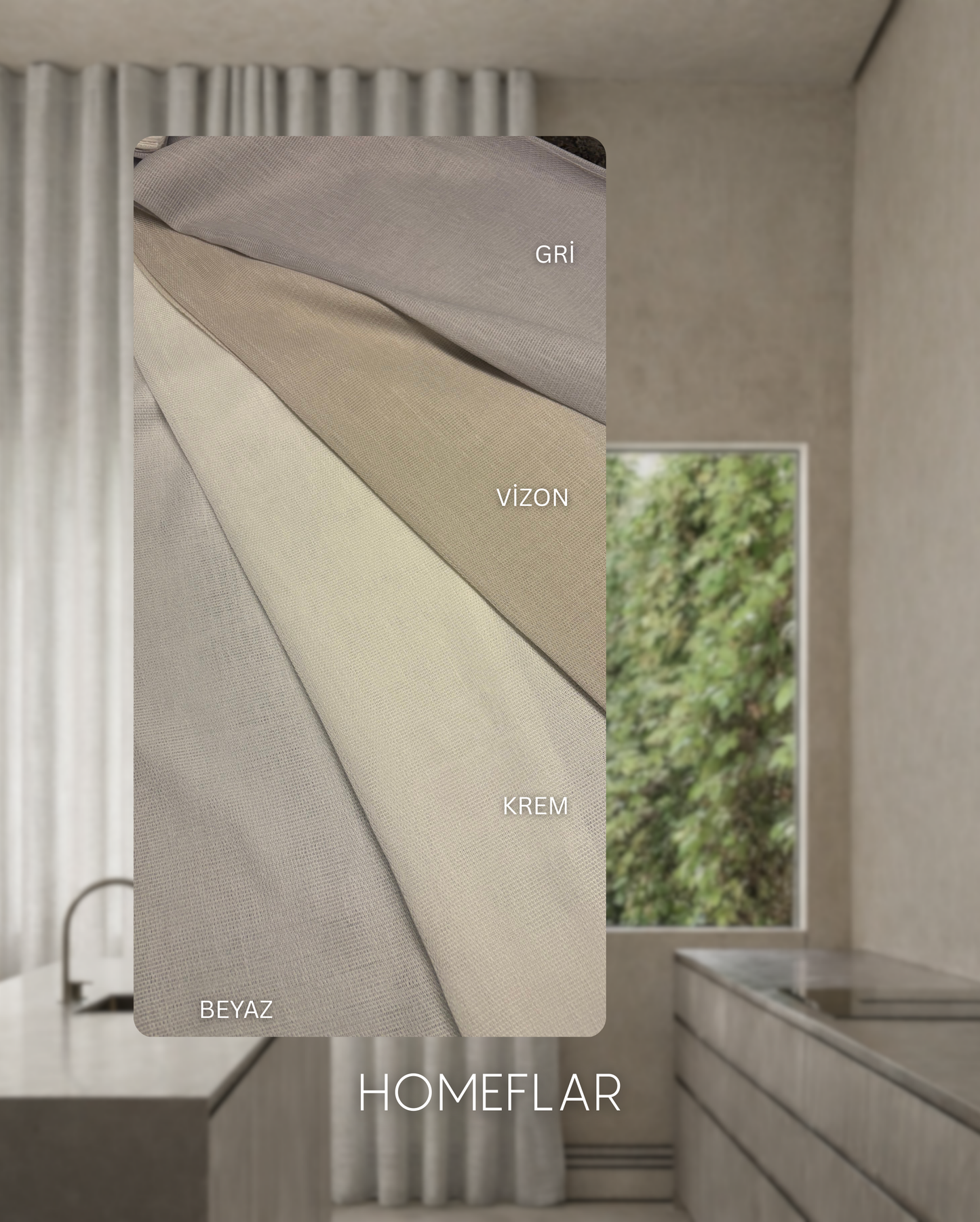 Güneş Armür Tül Perde | MODERN | DOĞAL