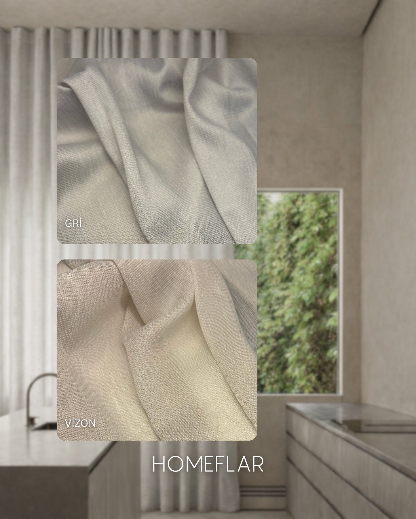 Güneş Armür Tül Perde | MODERN | DOĞAL