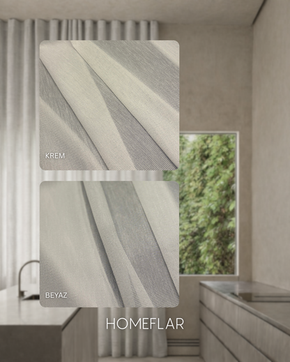 Güneş Armür Tül Perde | MODERN | DOĞAL