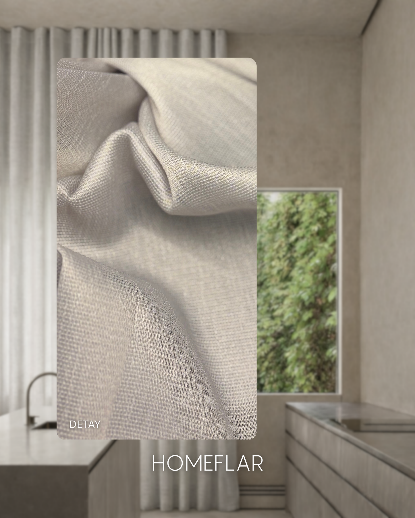 Güneş Armür Tül Perde | MODERN | DOĞAL