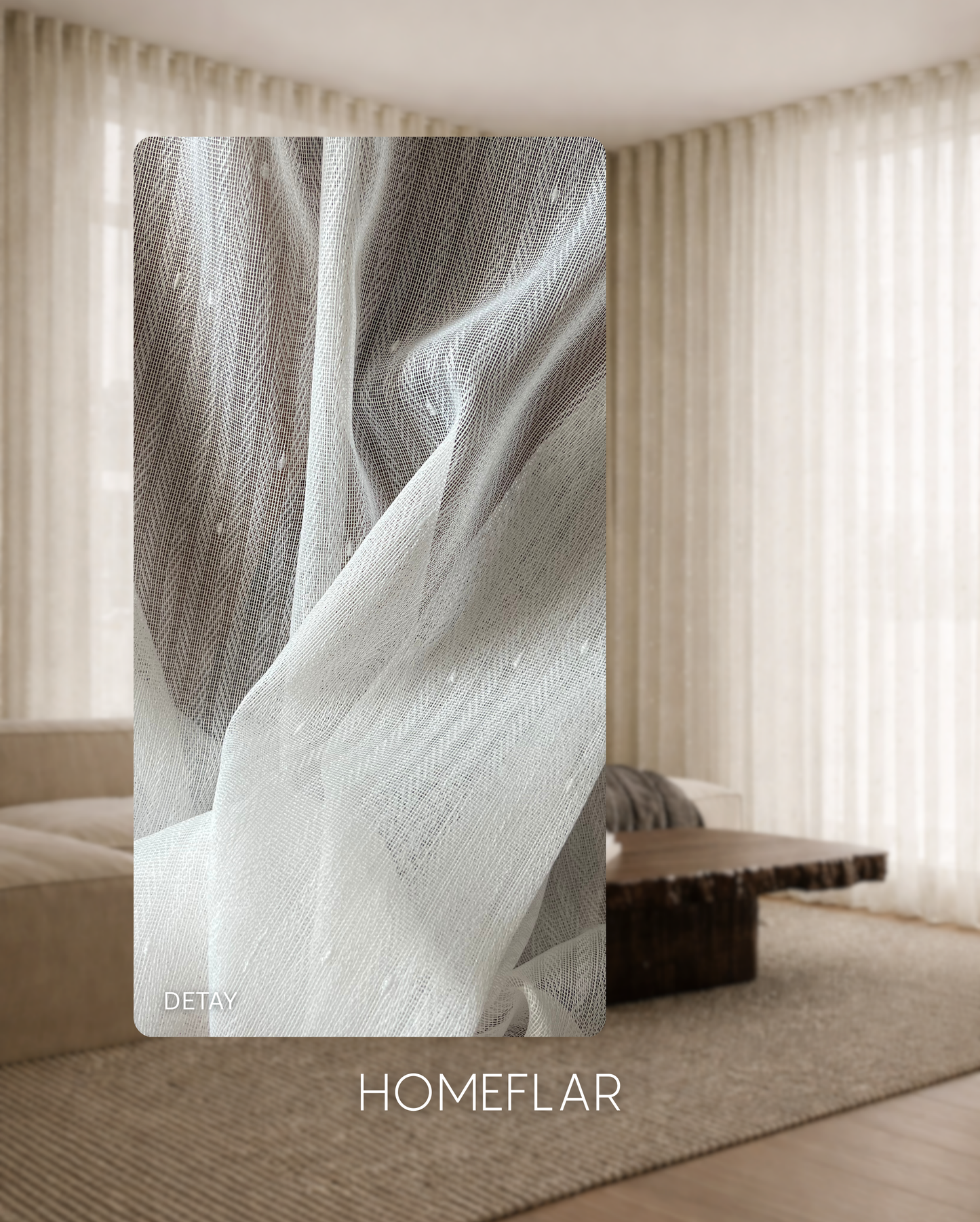 Damla Armür Tül Perde | ZARİF | DESENLİ ZEMİN