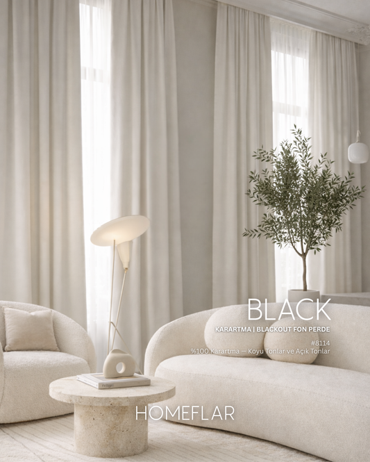 Black Karartma Fon Perde | %100 Karartma Koyu Tonlar ve Açık Tonlar