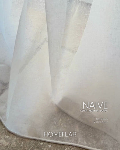 Naive Armür Tül Perde | KETEN | MODERN | DOĞAL