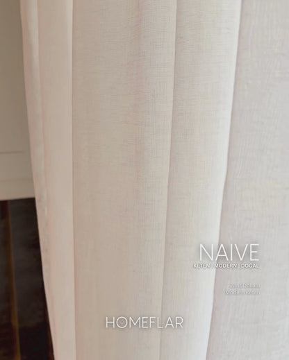 Naive Armür Tül Perde | KETEN | MODERN | DOĞAL
