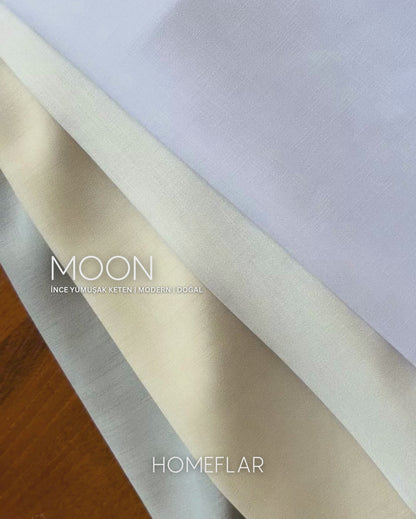 Moon Armür Tül Perde | İNCE YUMUŞAK KETEN TÜL PERDE | MODERN | DOĞAL