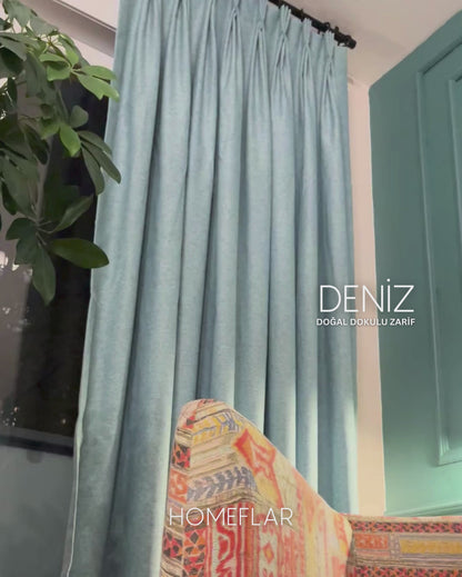 Deniz Fon Perde | DOĞAL DOKULU