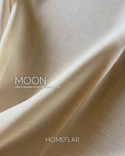 Moon Armür Tül Perde | İNCE YUMUŞAK KETEN TÜL PERDE | MODERN | DOĞAL