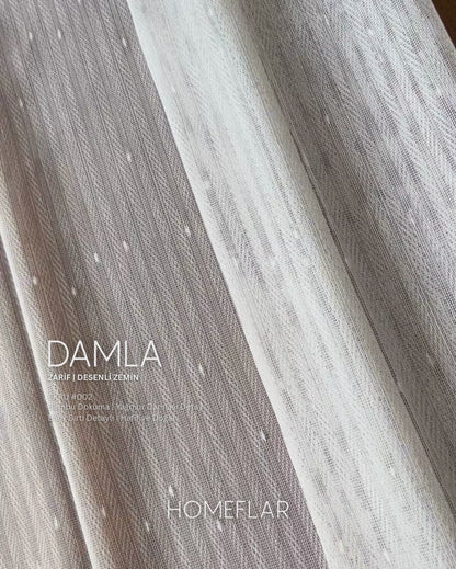 Damla Armür Tül Perde | ZARİF | DESENLİ ZEMİN